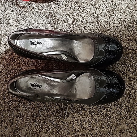 Mossimo Supply Co. Shoes - Black and gunmetal grey Mossimo heals. Size 8 with 3 inch heals.